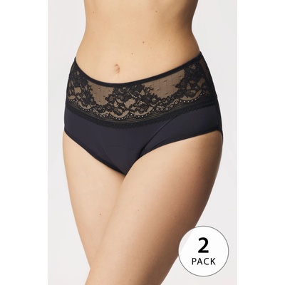 Dorina 2PACK Menštruačné nohavičky Moon pre silnejšiu menštruáciu čierna