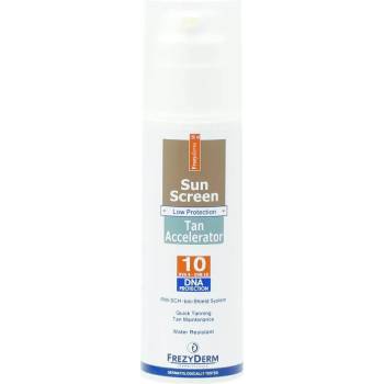 Frezyderm Слънцезащитен лосион за лице и тяло, с ускорители на тена , Frezyderm Sun Screen Tan Accelerator SPF10 150ml