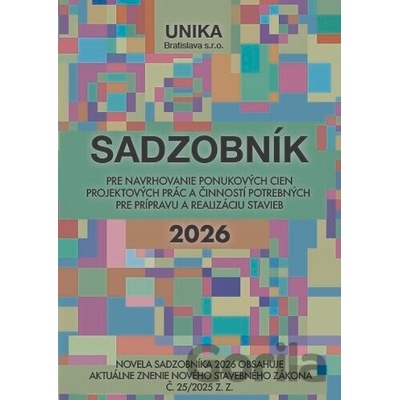 Sadzobník pre navrhovanie ponukových cien projektových prác a činností potrebných pre prípravu a rea