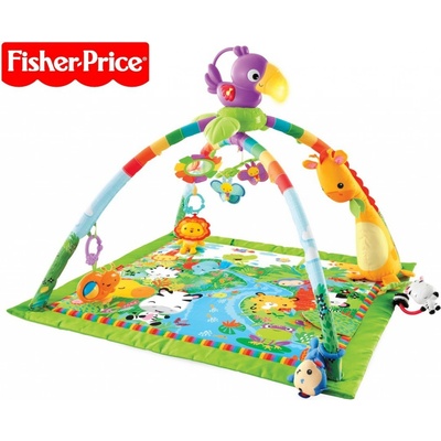 Fisher-Price Rainforest Deluxe hrací deka s hrazdičkou