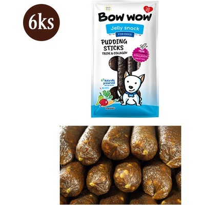 Bow Wow XS Klobása pre psa kolagén a držky 6 ks 30 cm