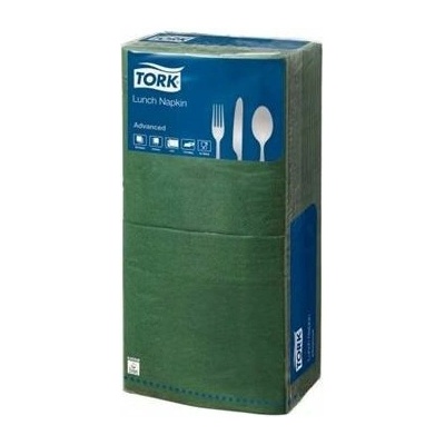 Tork Servítky 1/4 sklad 2V 32x32 cm Advanced Lunch tmavozelená 200ks