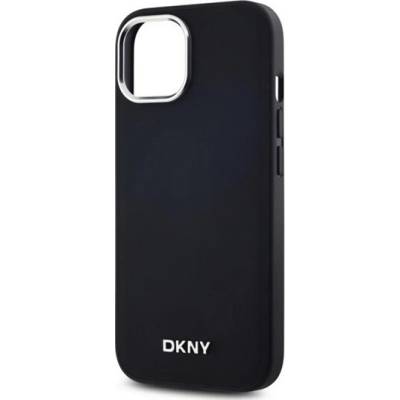 DKNY DKHMP15SPSCMCLK iPhone 15 6.1 černo/černé pevné pouzdro Plain Logo MagSafe