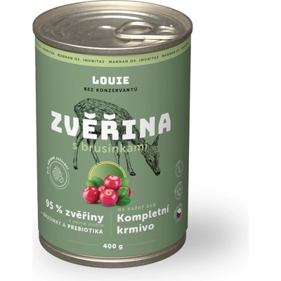 Louie Zvěřina s brusinkami a prebiotiky 400 g – Hledejceny.cz
