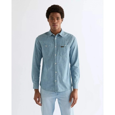 Wrangler pánská džínová košile 112378119 chambray indigo