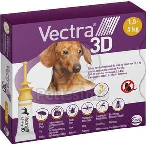 Vectra 3D капков разтвор за кучета 3 x 0, 8 мл