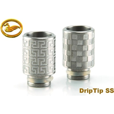 DripTip nerez se vzorem vzor šachovnice