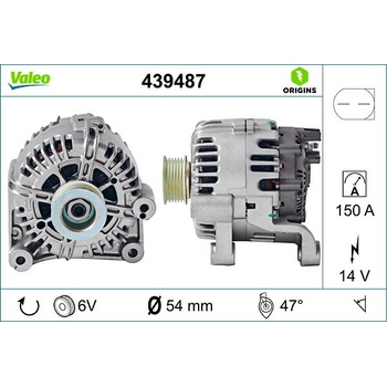 Alternátor VALEO 439487