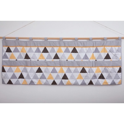 Jan peří kapsář za velkou postel šedo žluté trojúhelníky – Hledejceny.cz