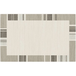 Pure Line Home Килим за открито и закрито с къс косъм, геометрична шарка, таупе