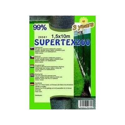 Doltak stínící síť Supertex260 99% 1,5 x 10 m zel