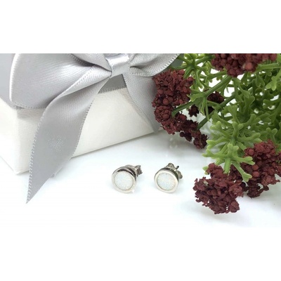 Jan Kos jewellery stříbrné náušnice s opálem MHT-2045/SL00
