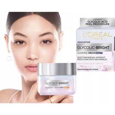 Loreal Krém proti pigmentovým skvrnám na obličej GLYCOLIC-BRIGHT na den 50 ml