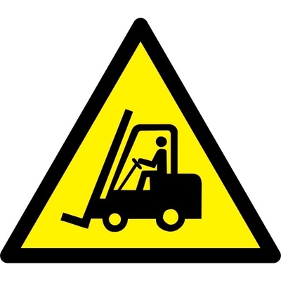 Varovné značení, vysokozdvižné vozíky – plast, 400×347 mm