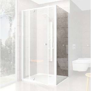 RAVAK Pivot - Душ кабина PPS-80, 77-80 см, бяла/прозрачно стъкло 90G40100Z1 (90G40100Z1)