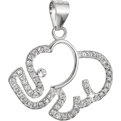 Pavona Stříbrný přívěsek slon se zirkony 14038.1 crystal
