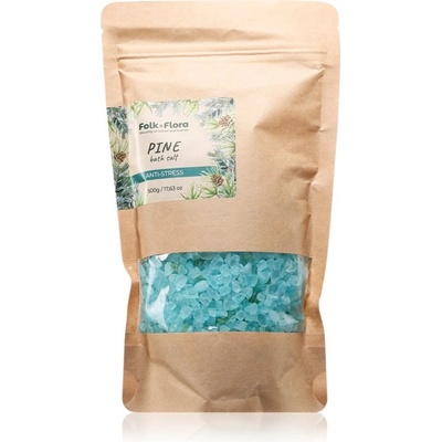 Folk & Flora Pine zklidňující sůl do koupele 500 g