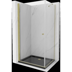 Mexen Pretoria отваряща се душ кабина 70 x 100 см, прозрачна, златиста + (852-070-100-50-00-4070G)