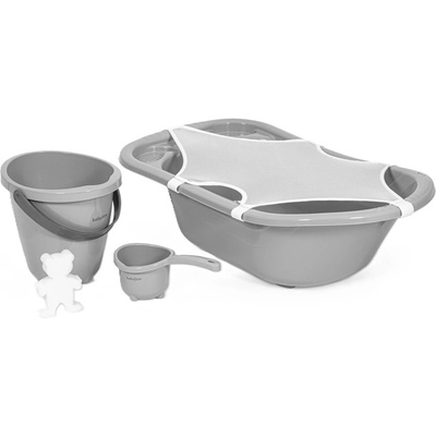 BabyJem Бебешки комплект за баня BabyJem - 5 части, Grey (439)