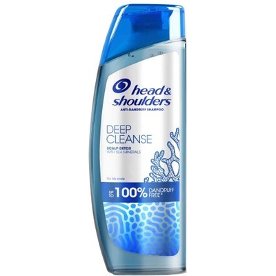 Head & Shoulders Deep Cleanse Scalp Detox Anti-Dandruff Shampoo 300 ml дълбоко почистващ шампоан против прекомерно омазняване и пърхот унисекс