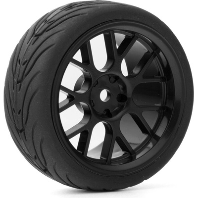 Yeah Racing Spec T CS Wheel Offset 3 Black w/Tire 4 ks pre 1/10 Road