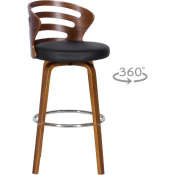 Carmen Бар стол Carmen 4041 - орех - черен