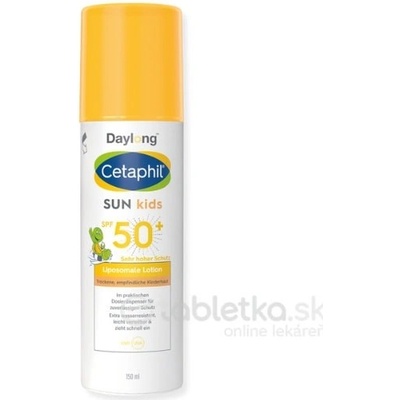 Daylong Cetaphil Sun Kids Lipozomálne mlieko na opaľovanie pre deti SPF50+ 150 ml detské opaľovacie mlieko