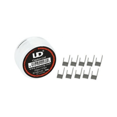 UD Clapton Předmotané spirálky 26GA SS316L + 32GA KA1 0.5ohm 10ks