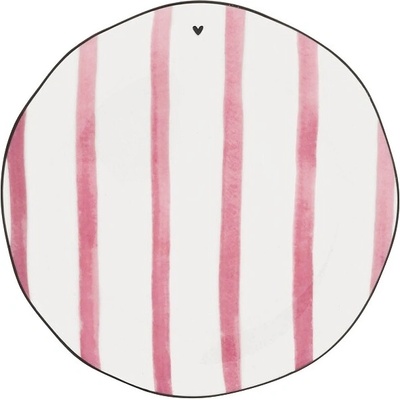Bastion Collections Talířek DESSERT Rose Big Stripe, 19cm LI-DESSERT-017-RO