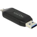 DeLock Micro USB OTG čtečka karet   USB 3.0 A male