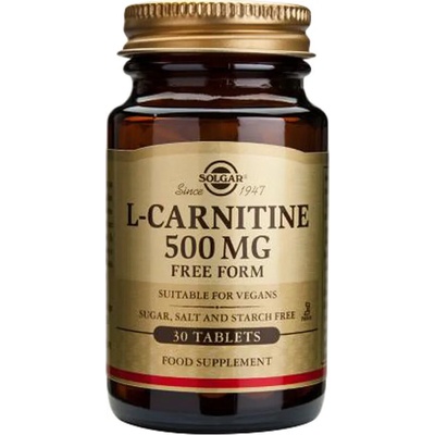 Solgar Хранителна добавка за отслабване L-карнитин, Solgar L-Carnitine 500mg 30 Tablets