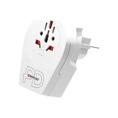 SKROSS Адаптер SKROSS World to Europe 1500295E, USB, Бял (1500295E)