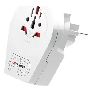 SKROSS Адаптер SKROSS World to Europe 1500295E, USB, Бял (1500295E) - xtreme