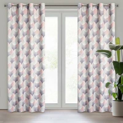 EUROFIRANY ZATEMŇOVACÍ ZÁVES NA KRÚŽKOCH ASETA 140X250 CM VZOROVANÁ
