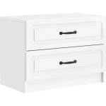 vidaXL Нощен шкаф Бял гланц 62 x 34, 5 x 44, 5 см Инженерна дървесина (895699)