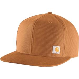 Carhartt Мъжка шапка с козирка Carhartt Firm Duck Flat Brim Cap Beanie - Carhartt Brown - размер One Size (904-4906-0211)