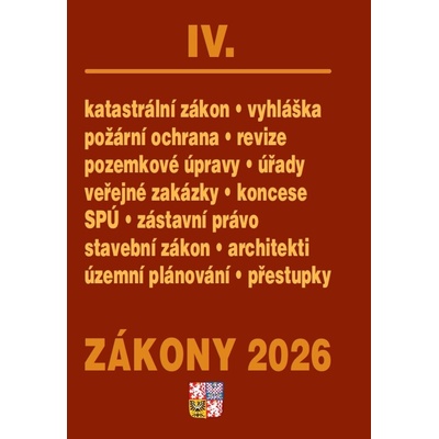Zákony IV 2026 – Stavebnictví, půda