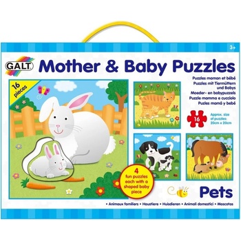 Galt Детски пъзели 4 в 1 Galt - Майки и бебета, Домашни любимци (1004858)