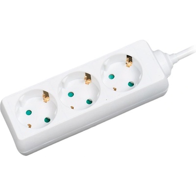 LogiLink Schuko 3-пинов контакт, 45 въртящ се, 1, 4 м, бял