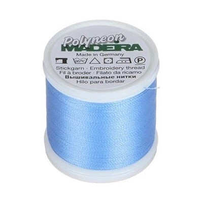 Vyšívací nitě PES Madeira Polyneon (400m) barva 1675 baby blue