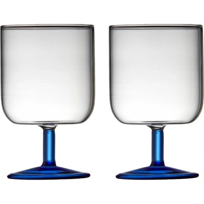 Lyngby Glas Torino sklenice na víno Čiré modré 2 x 300 ml