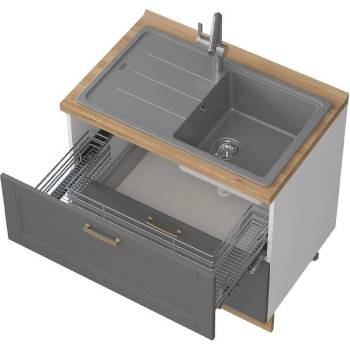Долен кухненски шкаф за мивка Tara R-90-2MZ/4