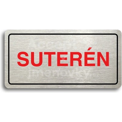 ACCEPT Piktogram SUTERÉN - stříbrná tabulka - barevný tisk