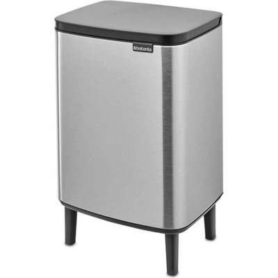 Brabantia Кош за боклук Brabantia Bo Small Hi 1006650, 12 л, Плавно и безшумно отваряне, Противоплъзгаща основа, Устойчив на пръстови отпечатъци, Инокс/Мат (1006650)