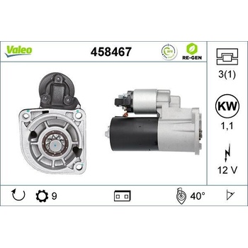 Startér VALEO 458467