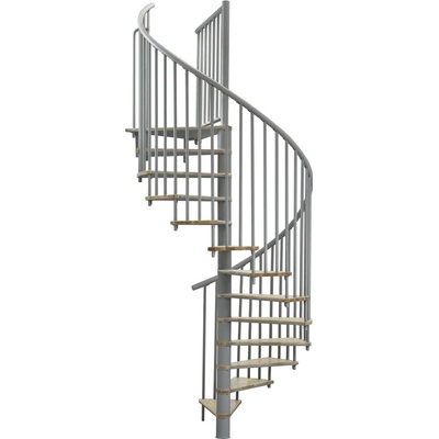 Minka STAIRS Kombinované točité schodisko Switch dub/sivá pr. 160 cm
