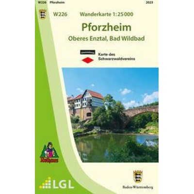 Wanderkarte 1:25000 Pforzheim