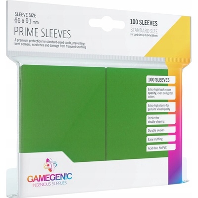 Gamegenic: Prime CCG Sleeves 66x91 mm - Zelené obaly 100 ks