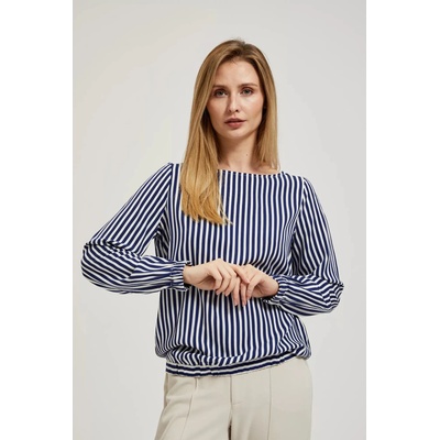 Moodo Бяло-тъмносиня риза с кръгло деколте и тънки презрамки Moodo Moodo | Byal | ЖЕНИ | 46