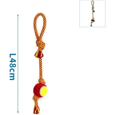 Nobleza polyesterové lano s tenisovým míčkem 48 cm